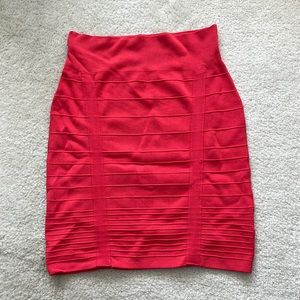 Rock Republic bandage stretch skirt red S mini